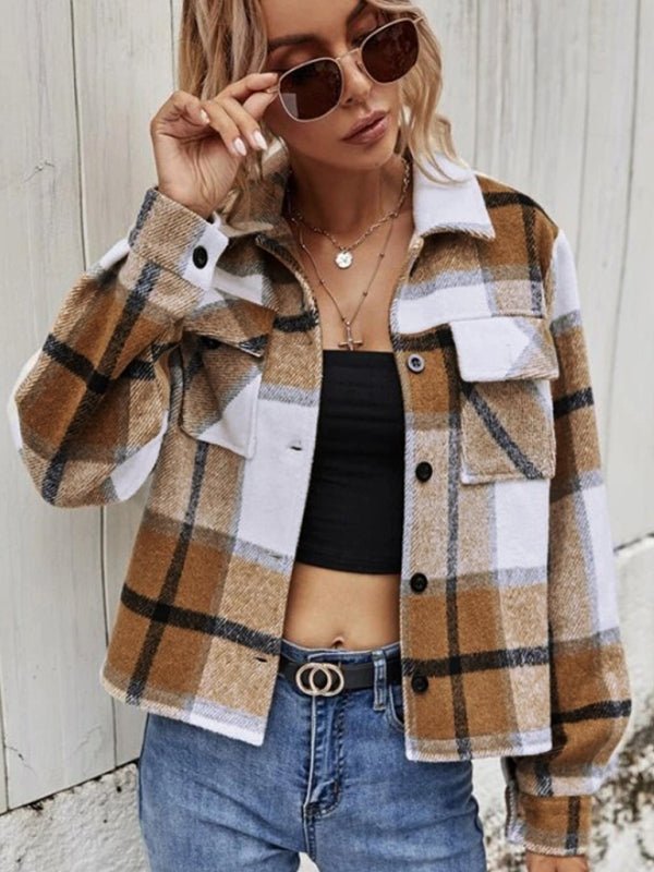 So-Cal Fashion 95% Cotton Plaid Single Jacket