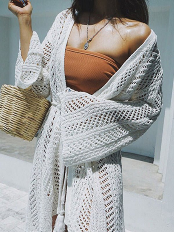 Sexy Cutout Pattern Loose Cardigan