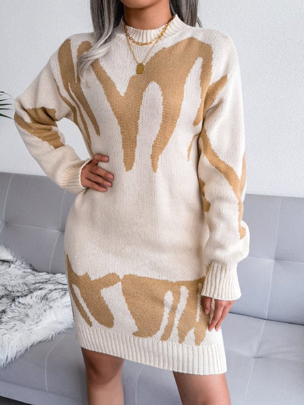 Adorable Knitted Sweatshirt Dress