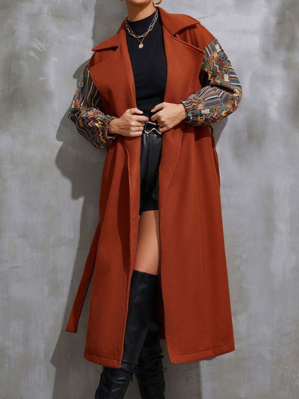 Designer's Faux Wool Cardigan Coat