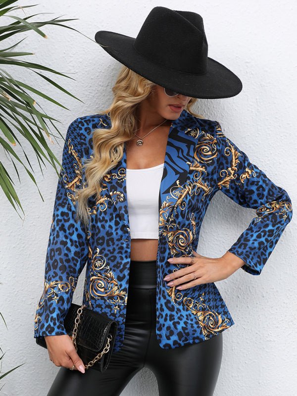 Multi Patterned Leopard Women's Blazer