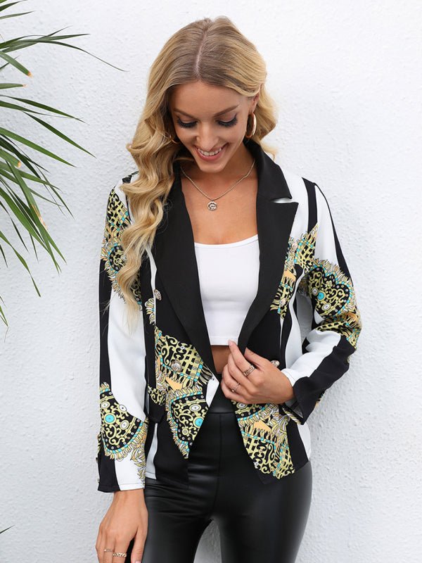 Stunning Black and White Artistic Blazer